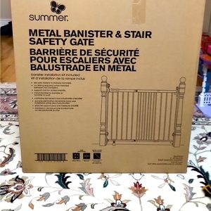 Summer metal bannister and stair safety gate